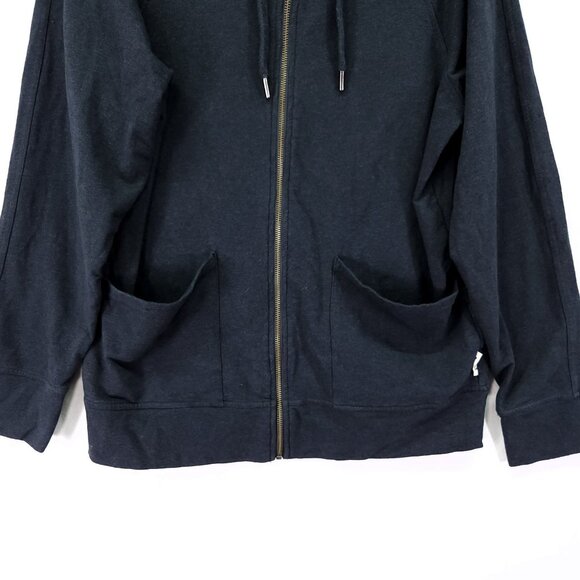 Pact Hoodie Sweatshirt Mens Medium Blue Organic Cotton Full Zip Sustainable - Picture 11 of 13